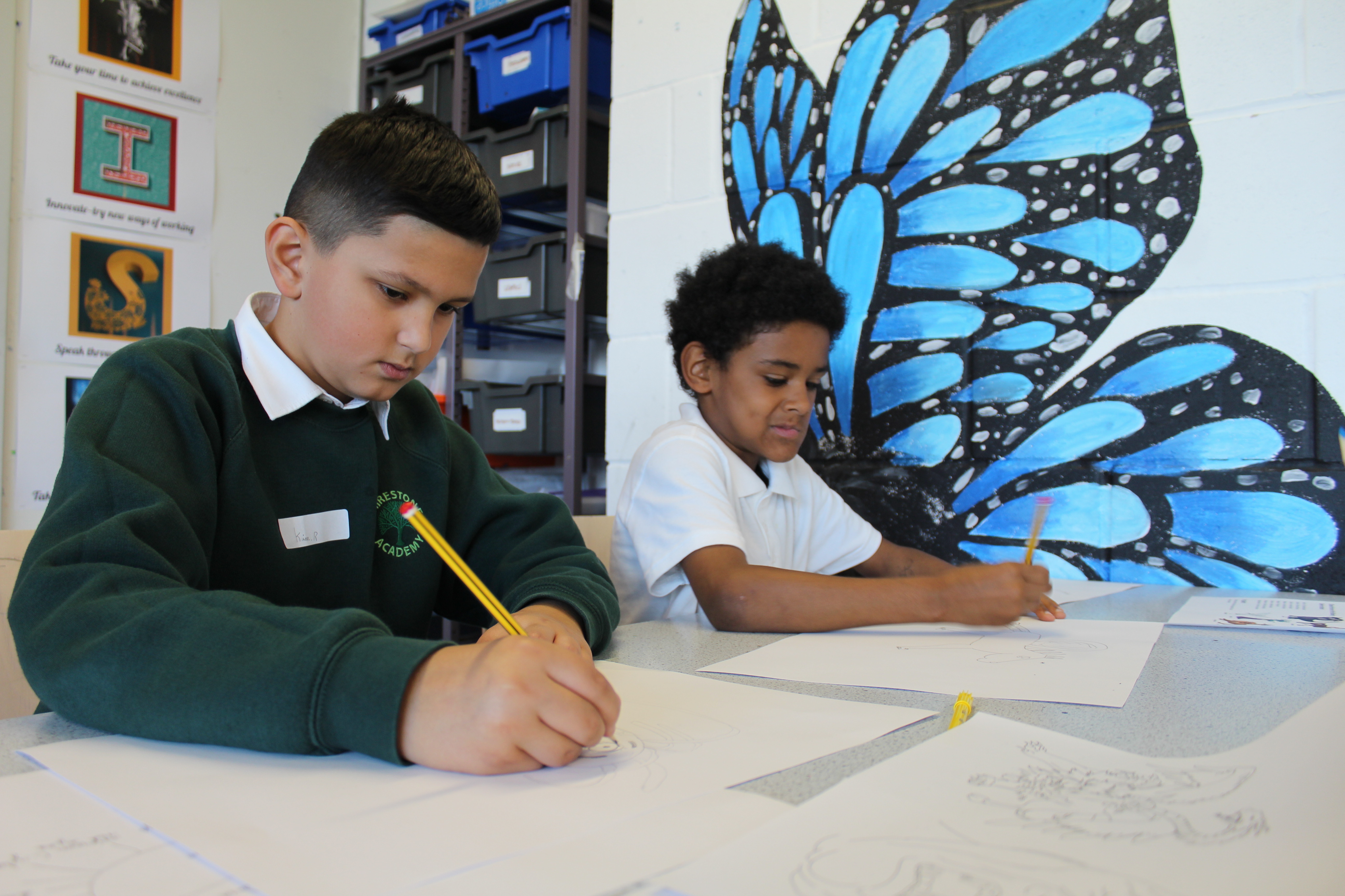 Shirestone creating mythical creatures at Grace academy